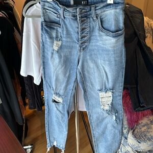 KUT denim holey jeans
